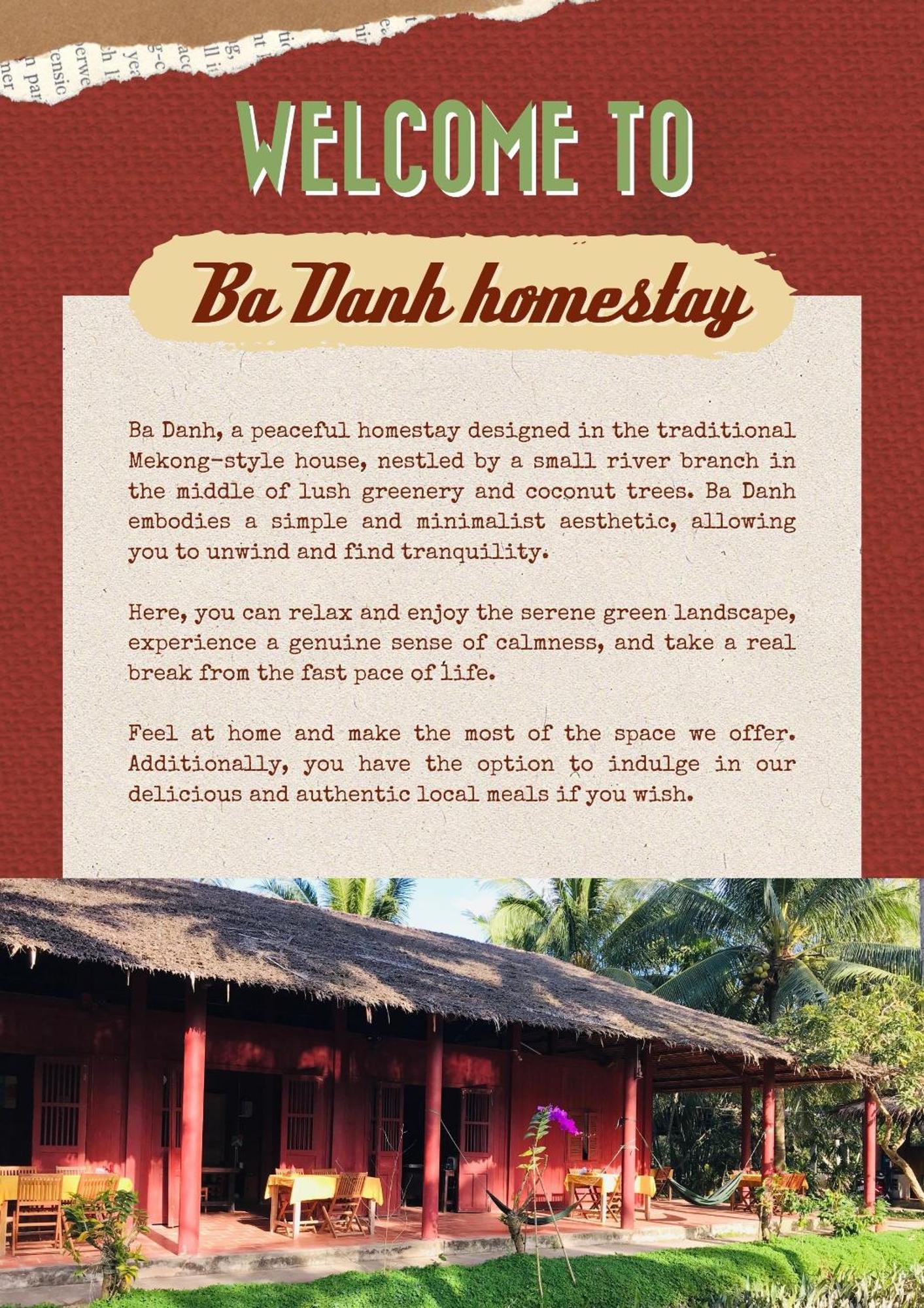 Ba Danh Homestay & Kitchen - Ben Tre Mekong Екстериор снимка